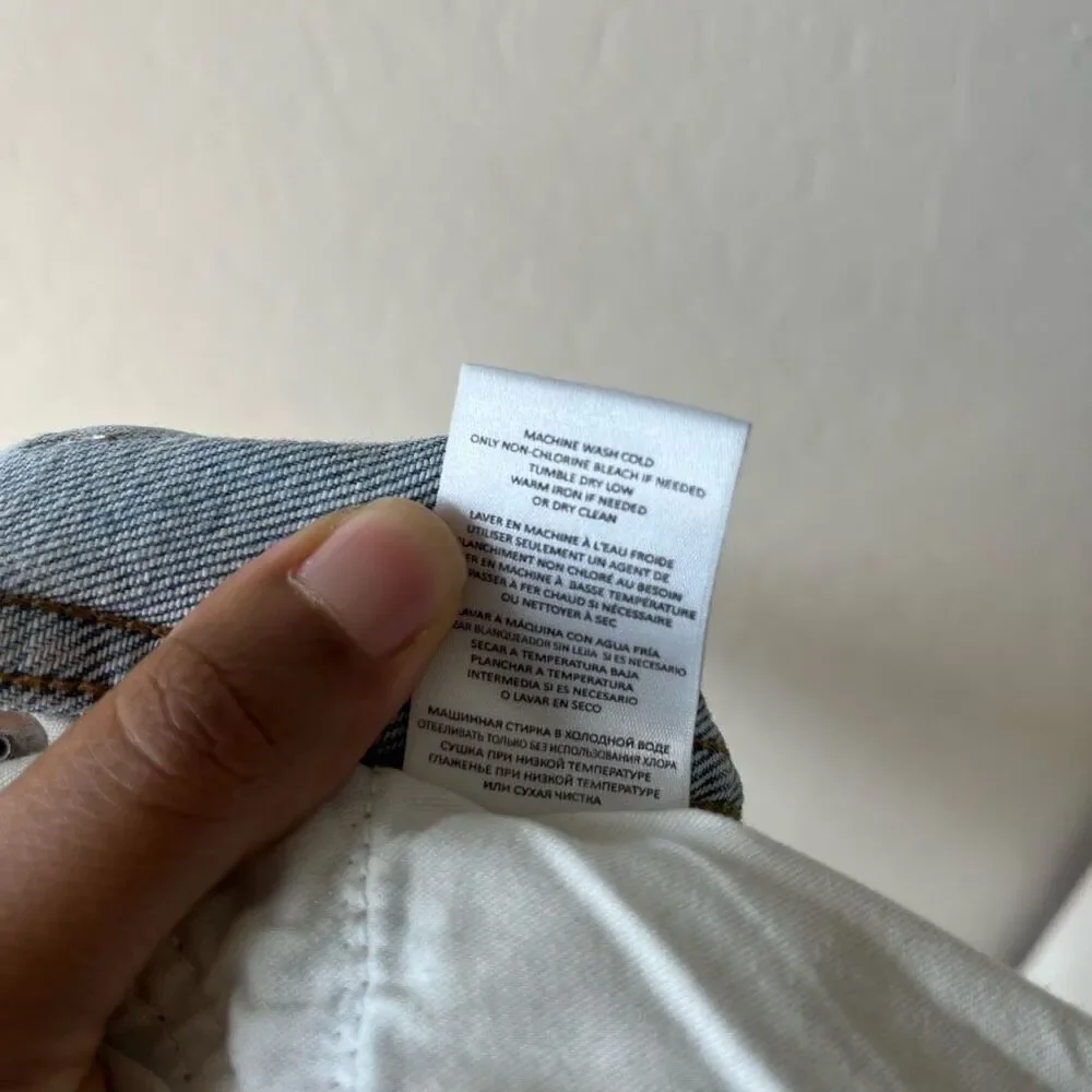 REDONE Denim Jeans 80’s Slim‎ Straight Distressed Blue Jeans Size 26 - Picture 13 of 13